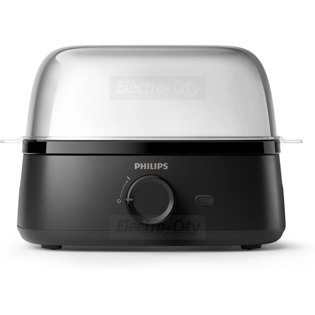 Philips Egg Cooker 3000 Series Black with Clear Lid, 6 eggs capacity, 400 W power, Poached accessory