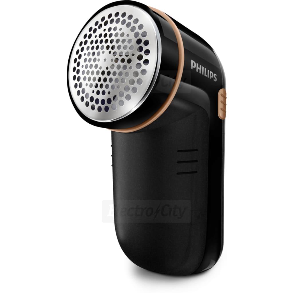 Philips Fabric Shaver GC026/80 Black/Gold with Height Adjustment Cap, Fast Effective Pill Removal, Works on All Fabric Types, Easy to Clean, Ready to Use