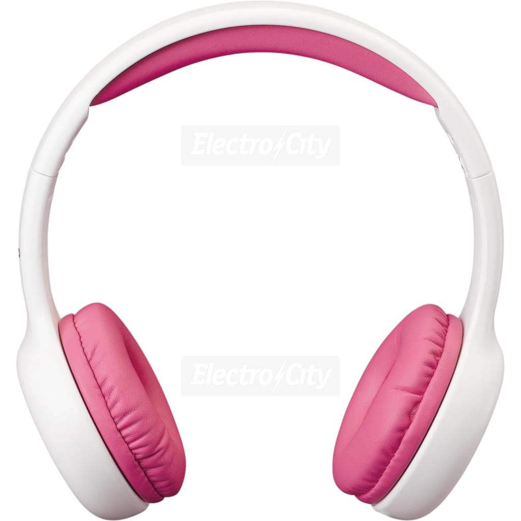 Lenco Foldable On-Ear Headphones for Kids with Volume Limiter and Stickers - Pink
