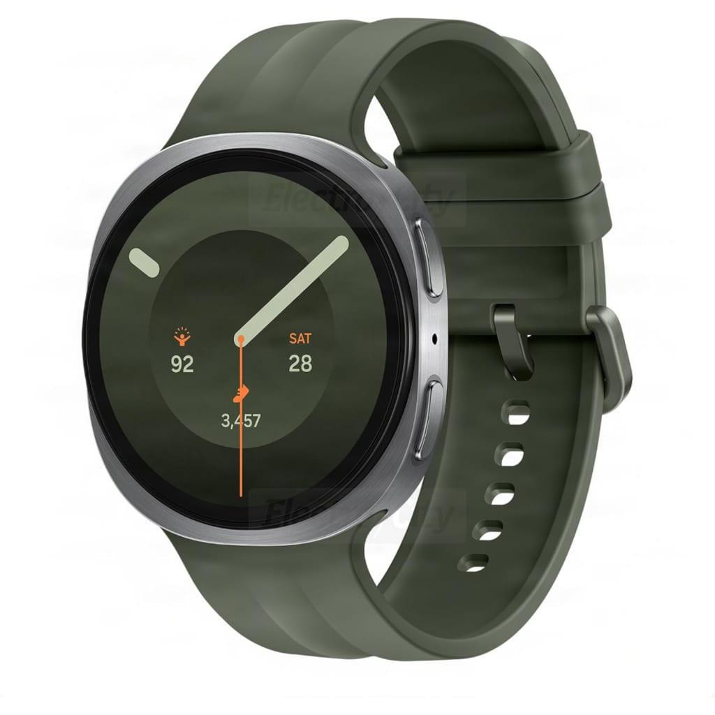 Samsung Galaxy Watch9 44mm AI Smartwatch - Silver with Green Strap, Bluetooth, Health & Sleep Tracking, Snapdragon Wear Elite, Gemini AI, 5 ATM Water Resistance