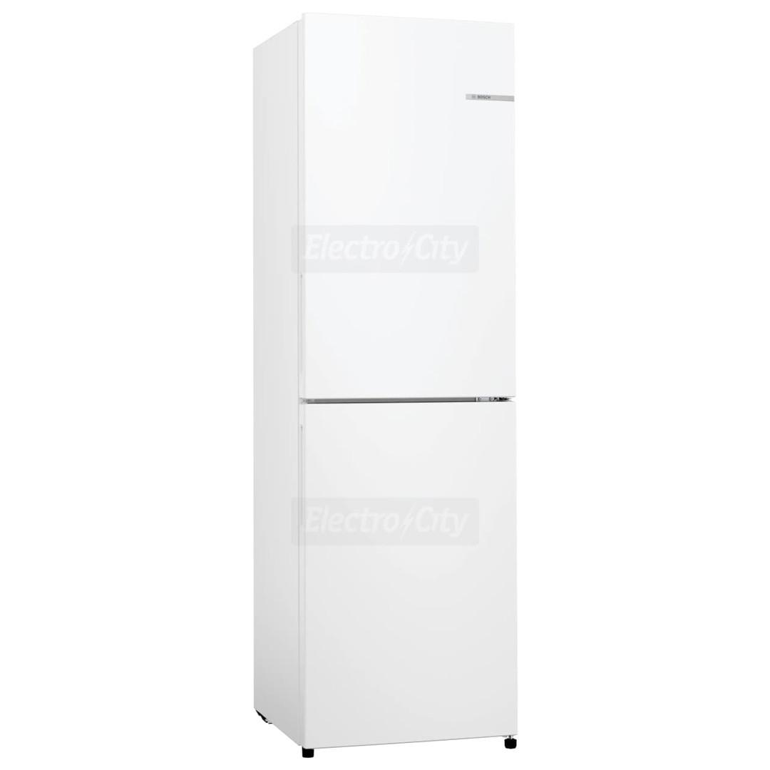 Bosch Free-Standing Fridge Freezer - White | NoFrost, LED Lighting, E