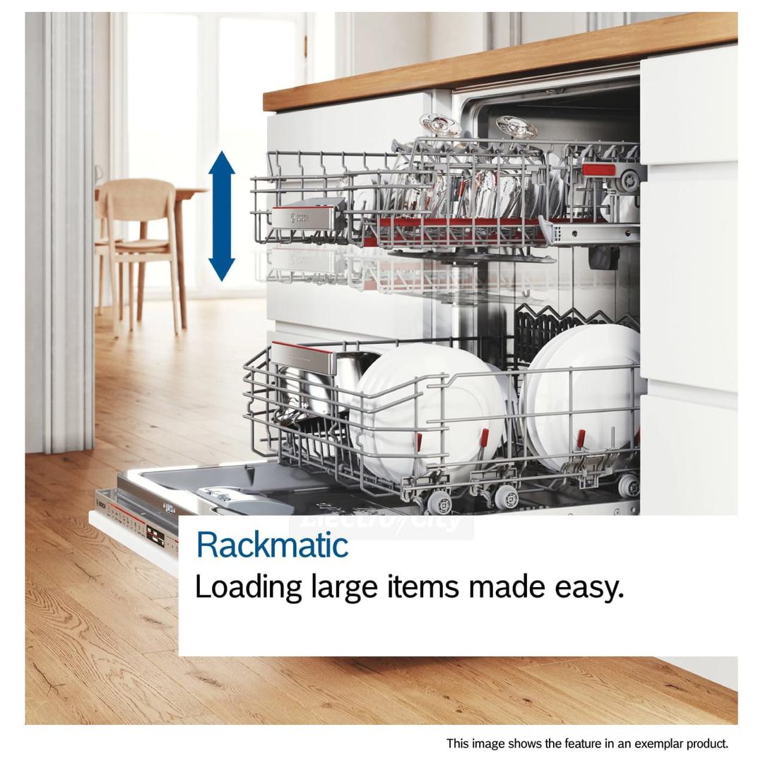 Bosch Series 2 60cm Freestanding Dishwasher with Home Connect - Brushed Steel Finish, Extra Dry, SpeedPerfect+, Rackmatic, Vario Drawer, EcoSilence Drive