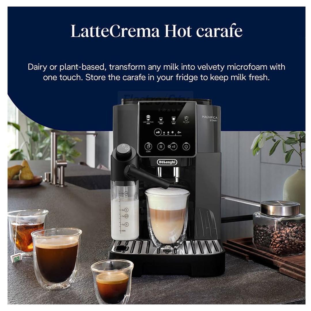 De'Longhi Magnifica Start ECAM220.61.GB Bean To Cup Automatic Coffee Machine - Grey Black, LatteCrema Hot, One-touch, 1.8L Water Capacity, 15 Bar, 1450W