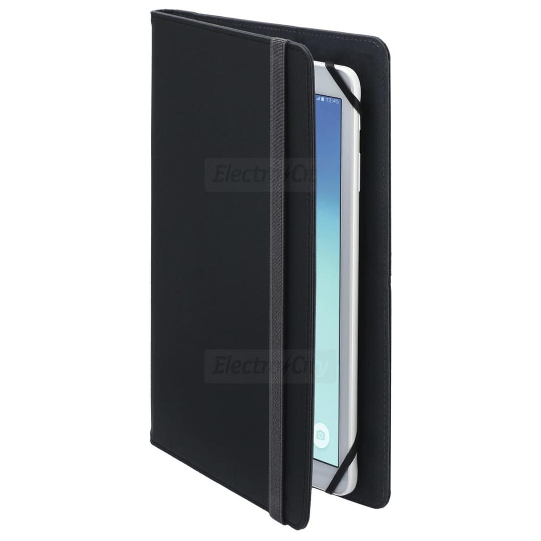 Hama 360° Universal Tablet Case for 9"-11" Tablets - Black, Polyurethane, 320g, with Stand Function and Elastic Strap