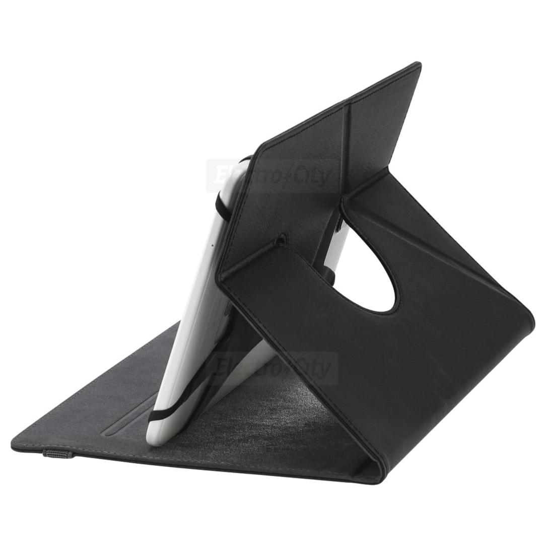Hama 360° Universal Tablet Case for 9"-11" Tablets - Black, Polyurethane, 320g, with Stand Function and Elastic Strap