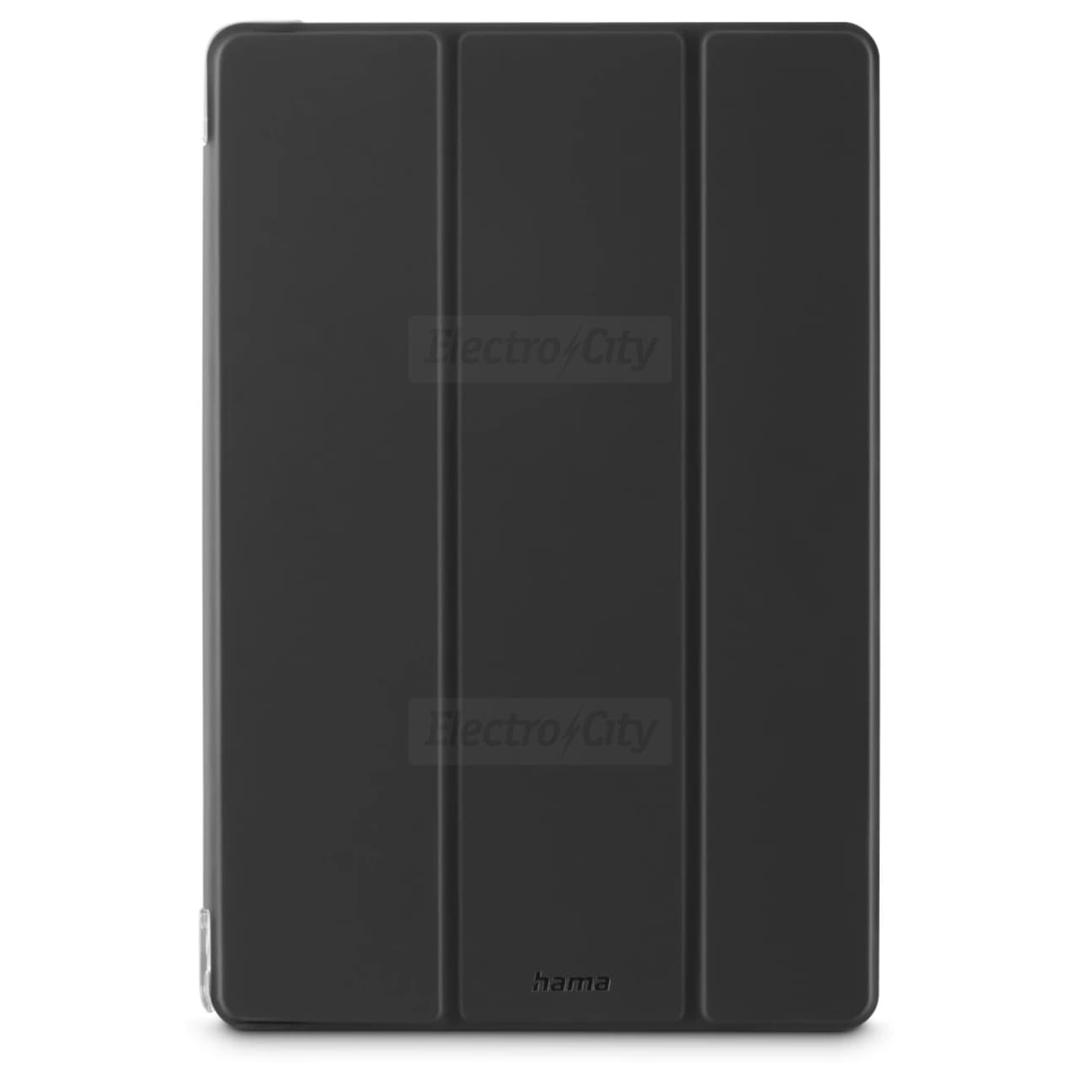 Hama Samsung Galaxy Tab A11 8.7" Black Flip Case with Stand Function, Magnetic Closure, All-around Protection, Transparent Back Panel, Silver Corner Accents