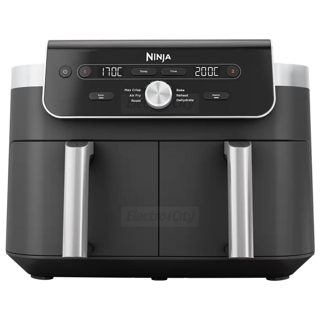Ninja DualZone XL 9.5L 2-Drawer Air Fryer with Max Crisp, Air Fry, Roast, Bake, Reheat, Dehydrate Functions - Black