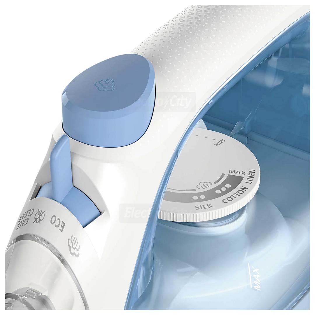 Philips 1000 Series 2000W Steam Iron White & Blue 250ml Water Tank 90g Steam Boost Non-stick Soleplate