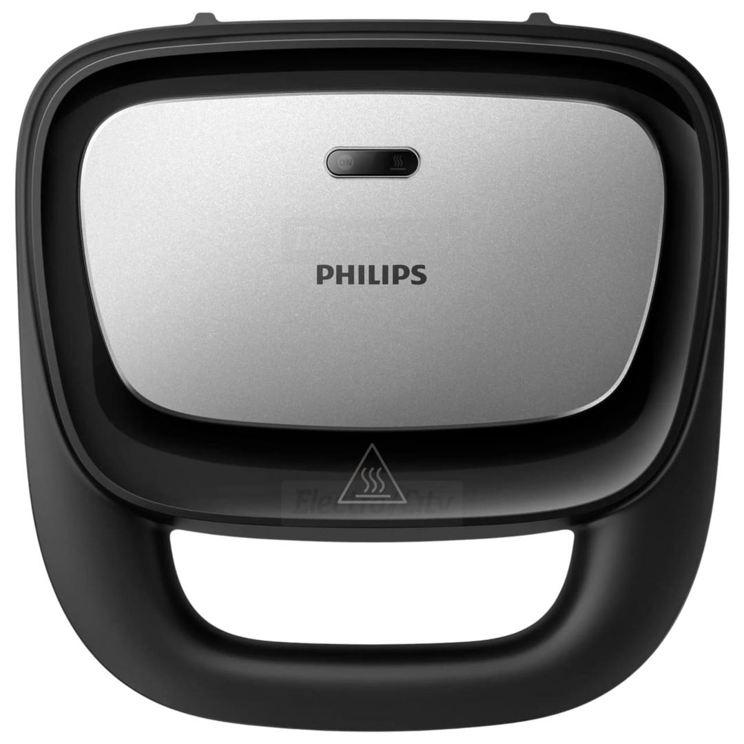 Philips 5000 Series Sandwich Waffle Panini Maker 750W with 3 Removable Non-Stick Plates Easy Lock Vertical Storage BPA Free