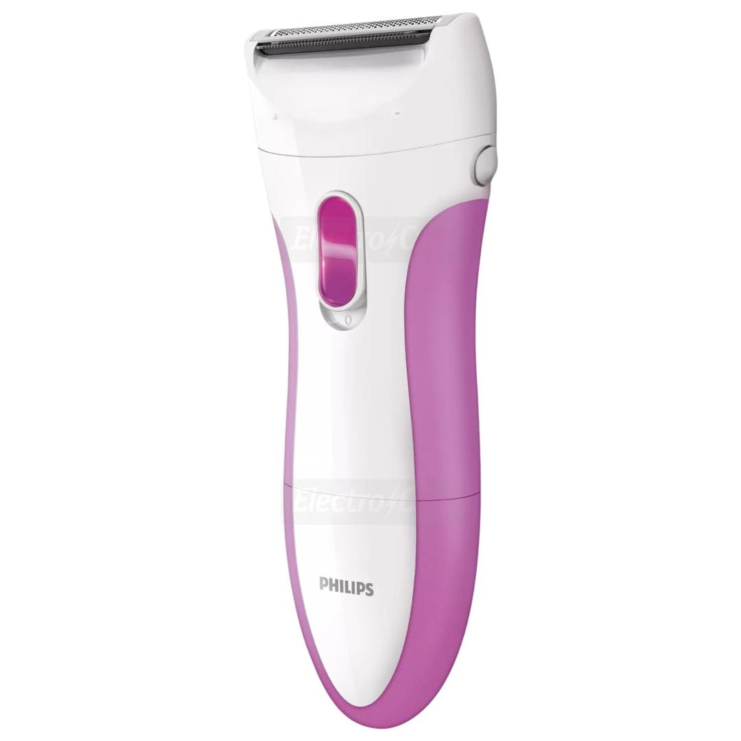 Philips SatinShave Essential Wet and Dry Electric Shaver for Legs and Body, Pink & White, Cordless, Ergonomic, Skin Protection, Single Foil, HP6341-00