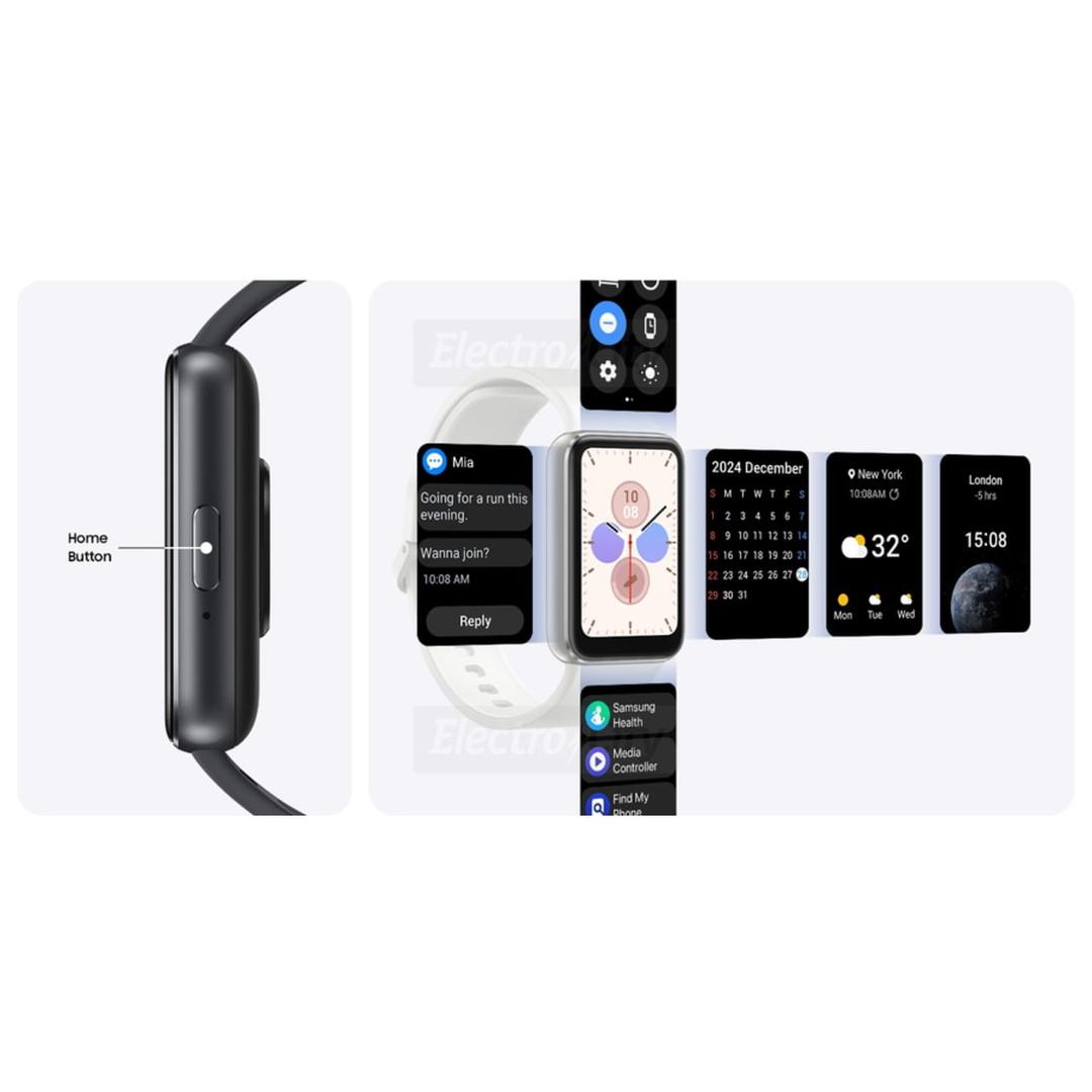 Samsung Galaxy Fit3 Grey Fitness Tracker/Smart Watch AMOLED Display, Heart Rate, Sleep Monitoring, Up to 13 Days Battery Life