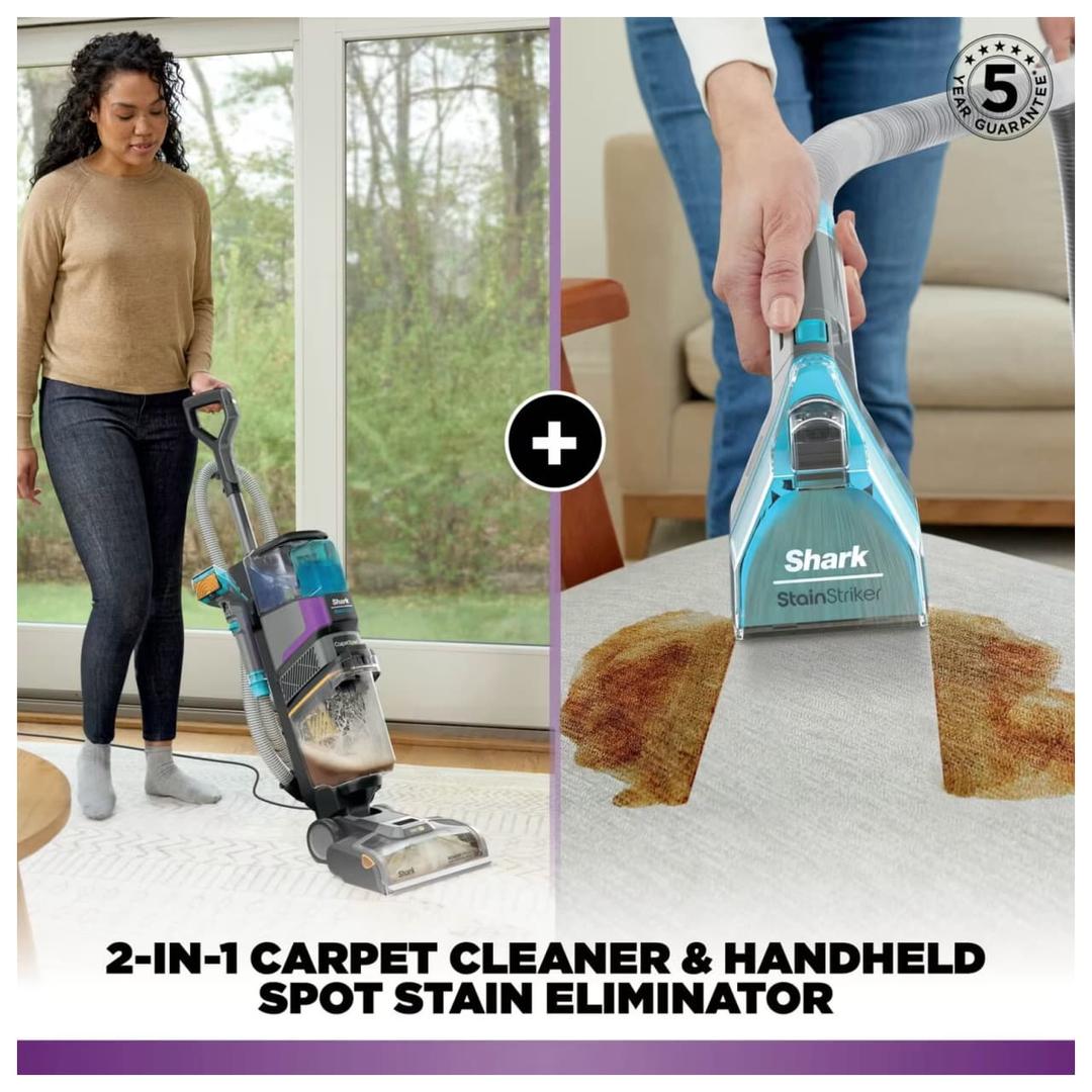 Shark CarpetXpert Pet Deep Carpet Cleaner with StainStriker, HairPro, Powerful Suction, and EdgeClean