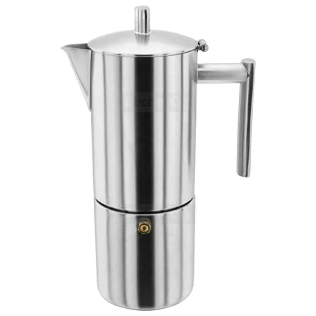 Stellar Matt 6 Cup Stainless Steel Espresso Maker SM52 - Double-Walled, Dishwasher Safe, Induction Compatible