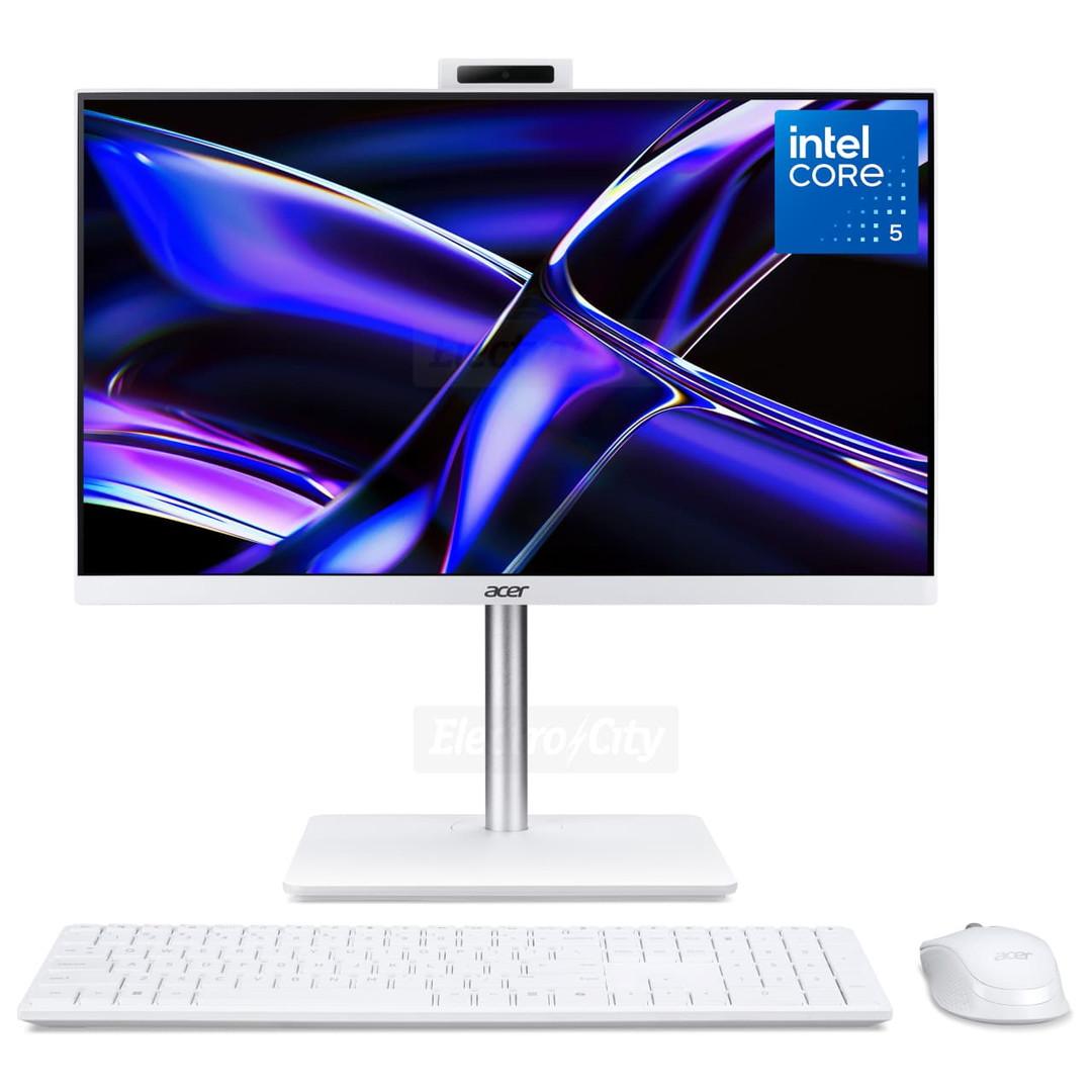 Acer Aspire C27-A All-in-One Desktop: 27 Inch Full HD, Intel Core 5, 16GB RAM, 1TB SSD, Windows 11 Home, White with Wireless Keyboard & Mouse