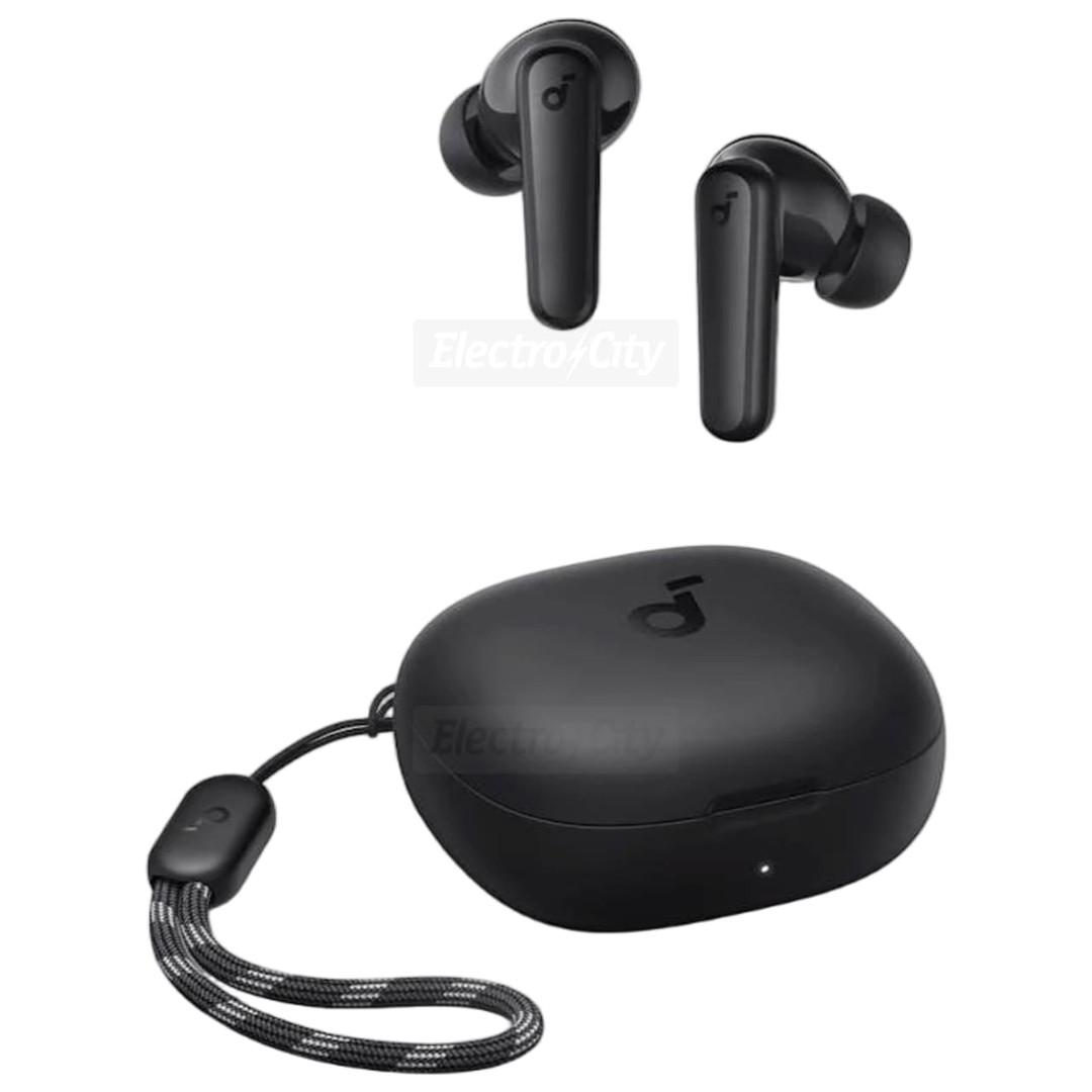 Soundcore R50i True Wireless Earphones Black | Bluetooth 5.3, IPX5 Water Resistant, 10hr Earbud Battery, 30hr Total Battery, 10mm Drivers, In-ear Fit, Touch Controls, Charging Case, Lanyard