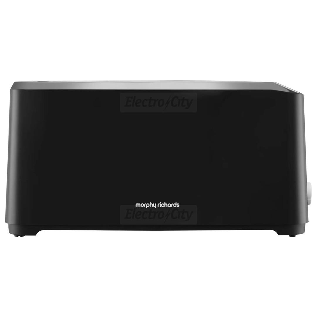 Morphy Richards Essentials 4 Slice Toaster Black with 7 Browning Settings, Defrost, Reheat, Cancel, Keep Warm, Deep Slots, High Lift, Removable Crumb Tray, Cord Storage, 1500W