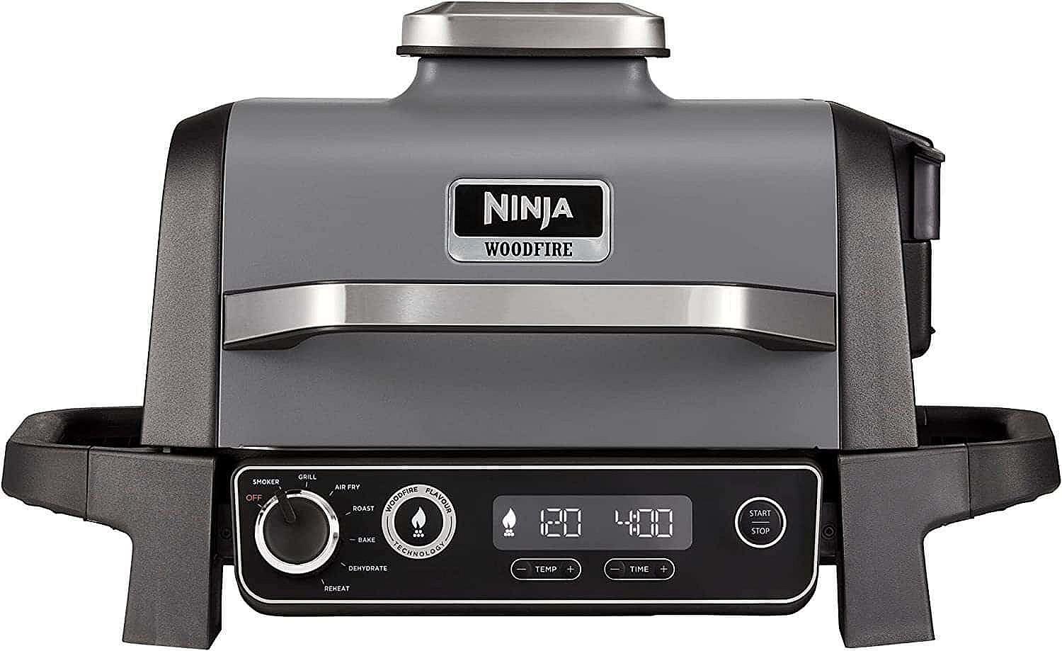 Ninja Woodfire Electric BBQ Grill & Smoker with Air Fry, Grill, Smoker, Woodfire Technology