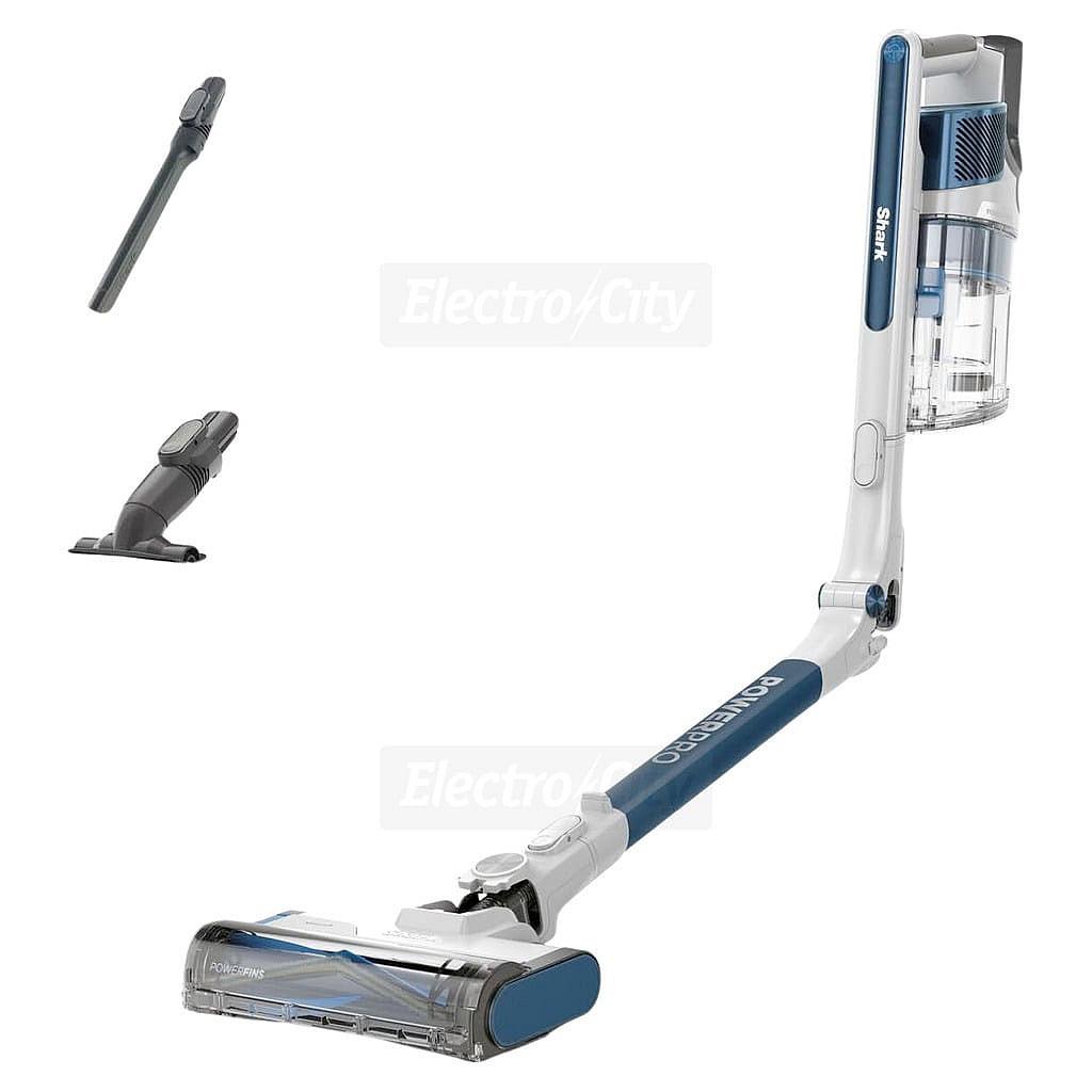 Shark PowerPro Cordless Vacuum Cleaner with Anti Hair Wrap, Floor Detect, Flexology, Navy Metallic, Up to 50 Minutes Runtime, Crevice Tool, Upholstery Tool, PowerFins