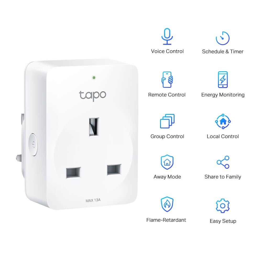 TP-Link Mini Smart Wi-Fi Plug with Energy Monitoring, Remote Control, Schedule, Timer, Voice Control, Away Mode, Compact Design, MAX 13A