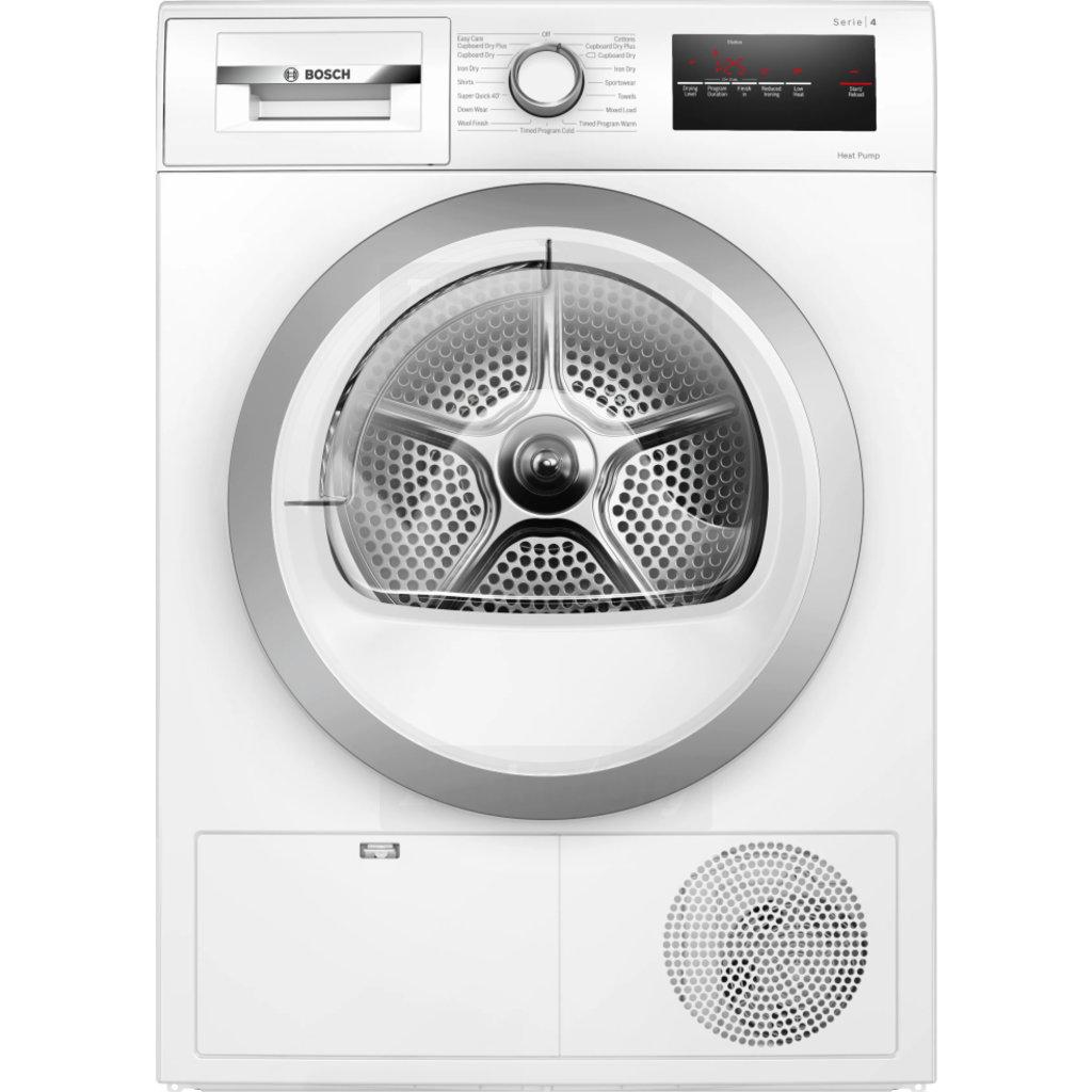 Bosch Series 4 Heat Pump Tumble Dryer - White, 8kg