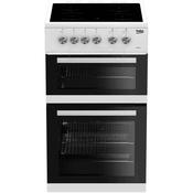 Beko KDVC563AW 50cm Freestanding Double Oven Electric Ceramic Cooker | White