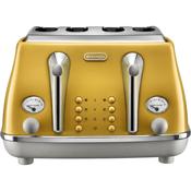 De'Longhi Icona Capitals 4 Slice Toaster 1800W | Yellow image