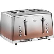 Russell Hobbs Copper Sunset Eclipse 4 Slice Toaster | Polished Stainless Steel image