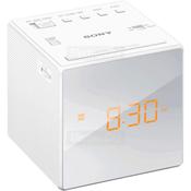 Sony AM/FM Clock Radio with Automatic Time Setting &amp; Backup Battery | White