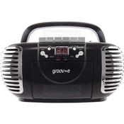 Groov-e Original Boombox Portable CD Player with AM/FM Radio | Black
