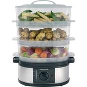 Morphy Richards 3 Tier 9 Litre Food Steamer | Stainless Steel image