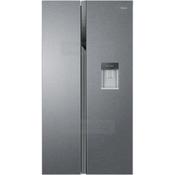 Haier 505 Litre Freestanding Frost Free American Fridge Freezer with Water Dispenser | Stainless Steel