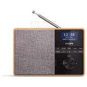 Philips Portable Radio DAB+ FM Bluetooth Black Grey Wood Display