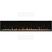 Dimplex Ignite 74" Frameless Electric Fireplace with Optiflame LED Flame Effect, 2.0kW Heat Output, Black Glass and Steel