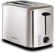 Morphy Richards Equip 2 Slice Toaster | Brushed Stainless Steel | Cancel, Reheat, Defrost, Variable Browning Control, Removable Crumb Tray, Variable Width Slots