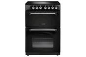Rangemaster Classic 60cm Induction Cooker Black & Chrome with Slow Cook, Oven Light, Rotary Control, Easy Clean Enamel, 4 Burners, Digital Display, Double Oven, Chrome Handles