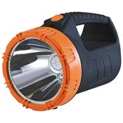 10W Rechargeable LED Torch with Orange and Black Features