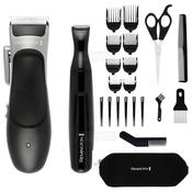 Remington Hair Clipper Set | 25-Piece Kit, Self-Sharpening Blades, Scissors, Combs, Trimmer, Taper Lever, Up to 40 mins Usage Time, 3 Year Guarantee