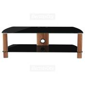 Alphason Century 1200 TV Stand | Walnut &amp; Black Glass