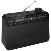 Philips TAR2509 Portable FM/MW Radio Black - Analogue Tuning, LED Indicator, Headphone Port, Antenna, Speaker