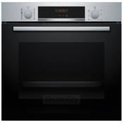 Bosch Series 4 Built-in Oven with Added Steam, 71L, A+ Energy Efficiency, Stainless Steel, Black