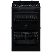 Electrolux Ceramic Cooker Black Size 55cm Double Oven Ceramic Hob