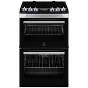 Electrolux Electric Cooker with Ceramic Hob, Double Oven - Black