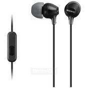 Sony MDR-EX15AP In-Ear Wired Headphones with Microphone | Black image