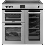 Belling 90cm Cookcentre Induction Range Cooker | Stainless Steel image