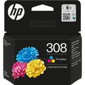 HP 308 Tri-Colour Original Ink Cartridge 120 Pages for HP Envy 4500 Series with 65% Recycled Plastic
