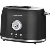 Morphy Richards 2 Slice Toaster Graphite Defrost Reheat Cancel Dial Buttons
