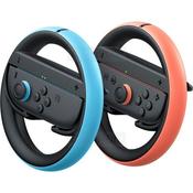 Nintendo Joy-Con 2 Steering Wheel Attachments | Red &amp; Blue image