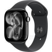Apple Watch Series 11 GPS 46mm Smartwatch | Jet Black with Black M/L Sport Band image