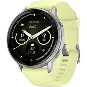 Garmin Venu 4 GPS 45mm Smart Watch | Silver with Citron Silicone Band