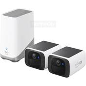 Eufy SoloCam S220 2 Pack with HomeBase 3 Smart Security Camera System | White image